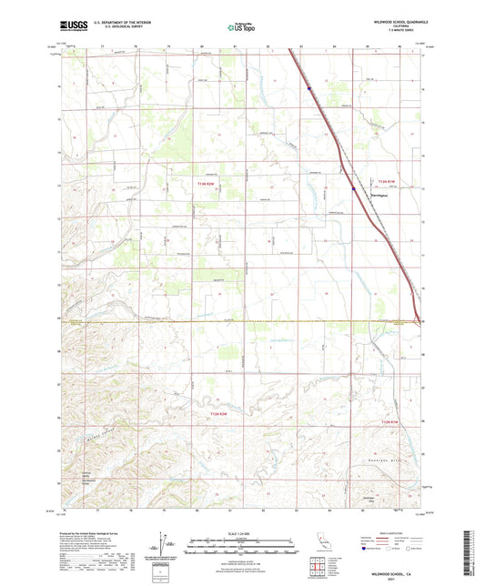 Wildwood School California US Topo Map Image