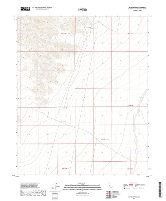 Wilhelm Spring California US Topo Map Image