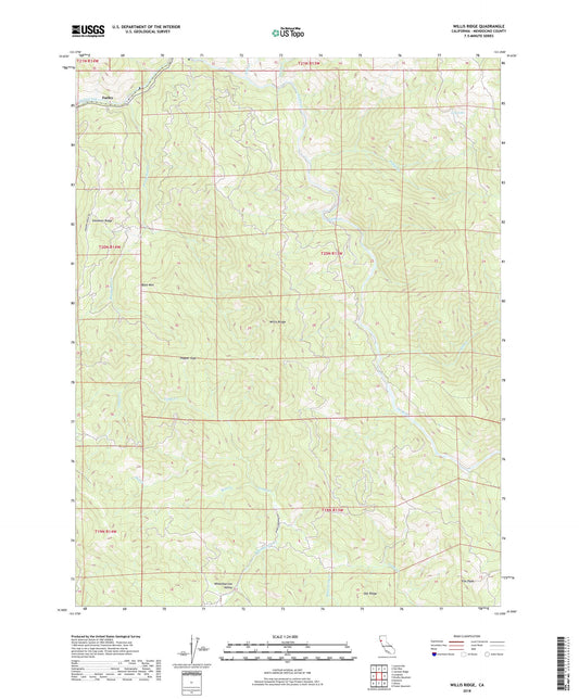 Willis Ridge California US Topo Map Image
