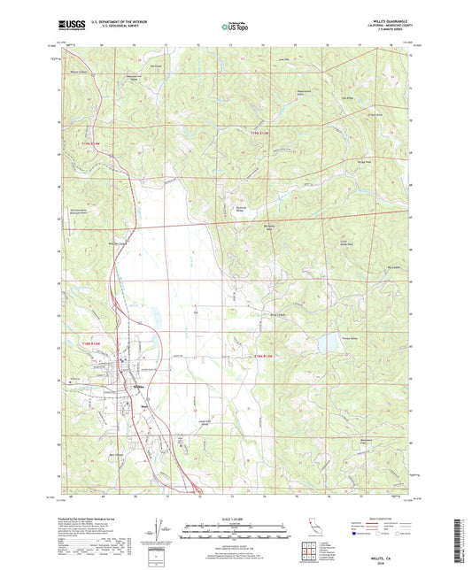 Willits California US Topo Map Image