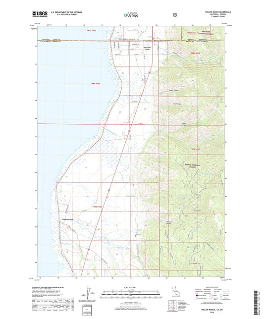 Willow Ranch California US Topo Map Image