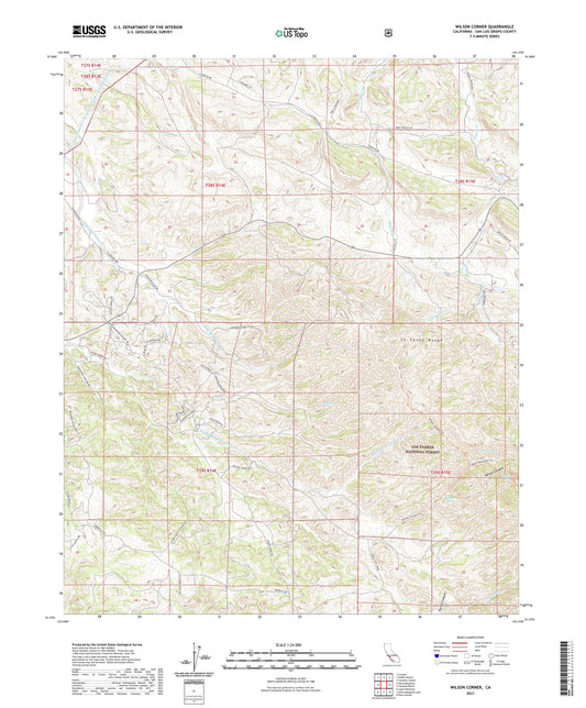 Wilson Corner California US Topo Map Image