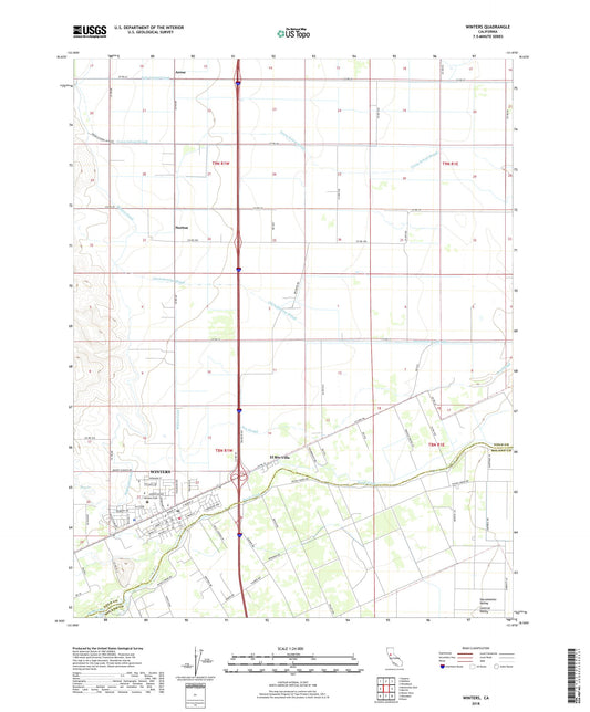 Winters California US Topo Map Image