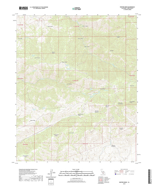 Winters Ridge California US Topo Map Image