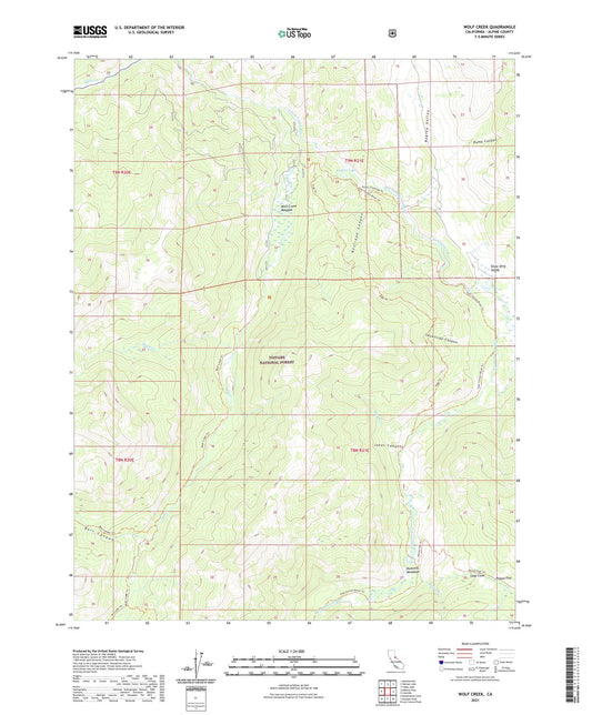 Wolf Creek California US Topo Map Image