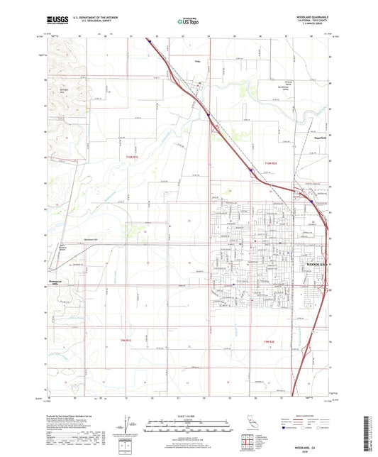 Woodland California US Topo Map Image