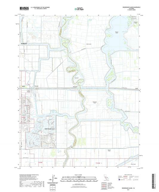 Woodward Island California US Topo Map Image