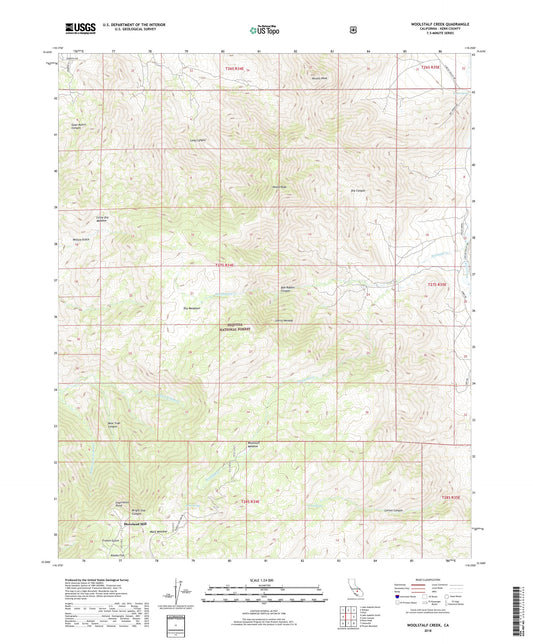 Woolstalf Creek California US Topo Map Image