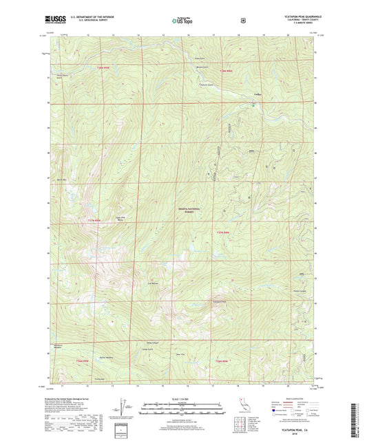 Ycatapom Peak California US Topo Map Image