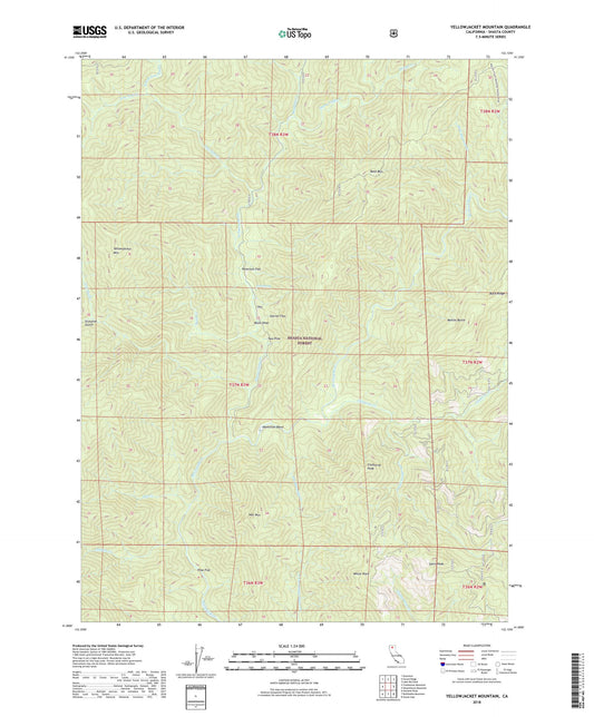 Yellowjacket Mountain California US Topo Map Image