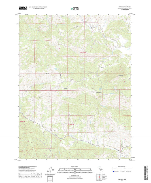 Yorkville California US Topo Map Image