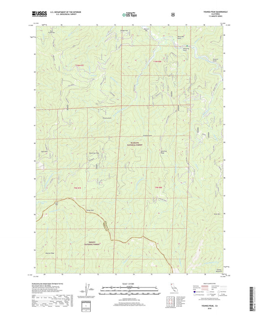 Youngs Peak California US Topo Map Image