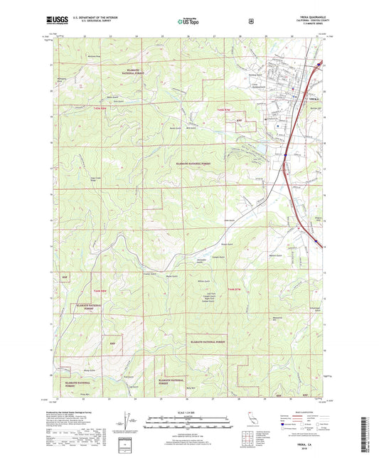 Yreka California US Topo Map Image