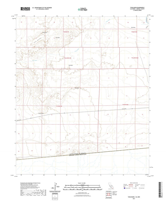 Yuha Basin California US Topo Map Image