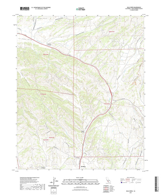 Zaca Creek California US Topo Map Image