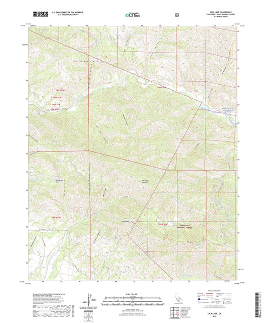 Zaca Lake California US Topo Map Image