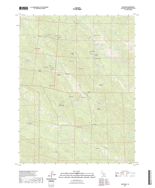 Zeni Ridge California US Topo Map Image