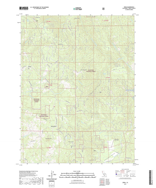 Zenia California US Topo Map Image