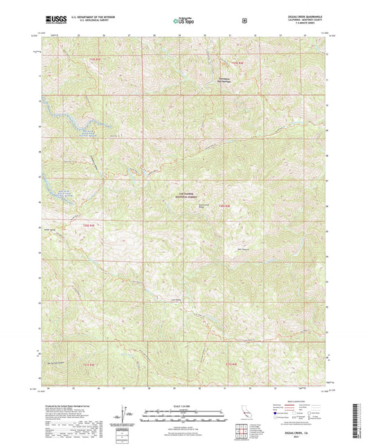 Zigzag Creek California US Topo Map Image