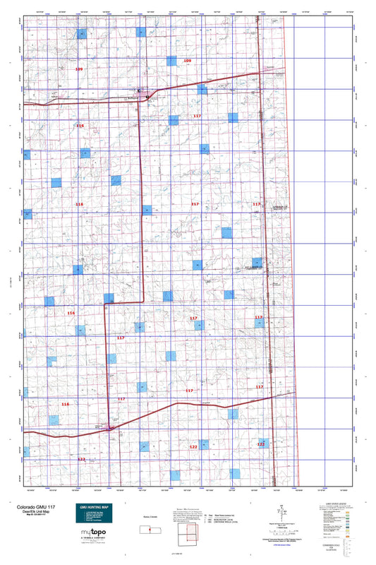 Colorado GMU 117 Map Image