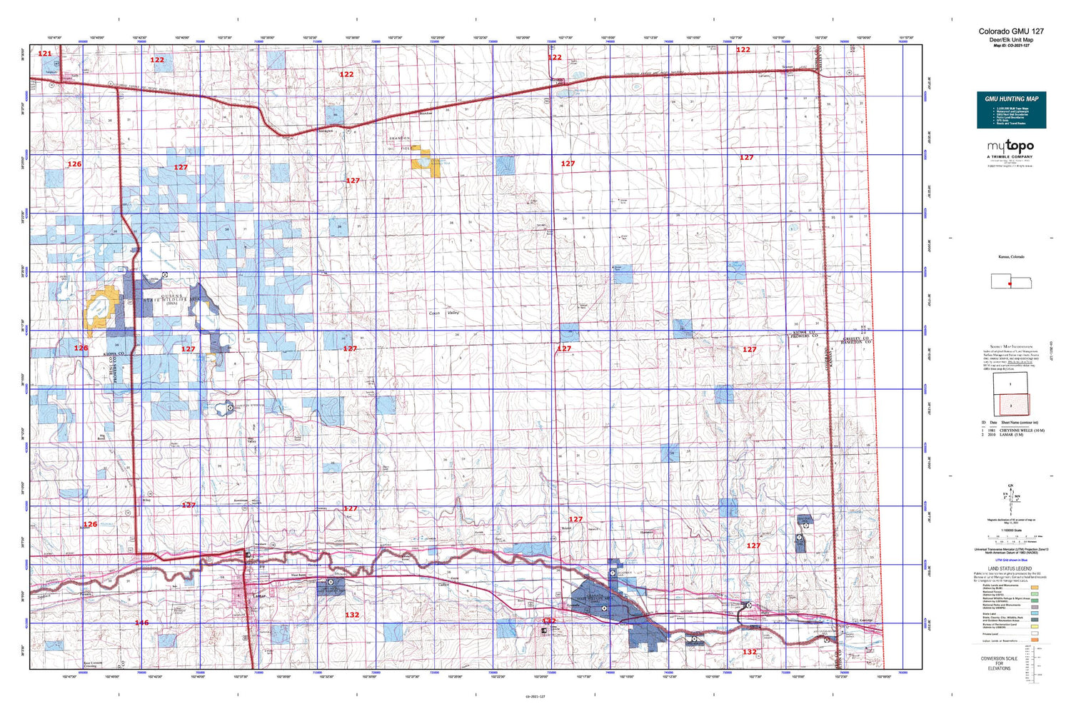 Colorado GMU 127 Map Image
