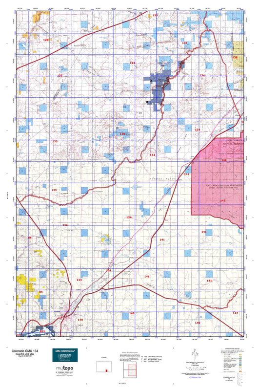 Colorado GMU 134 Map Image
