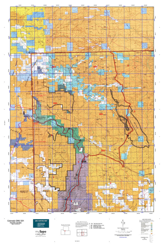 Colorado GMU 201 Map Image