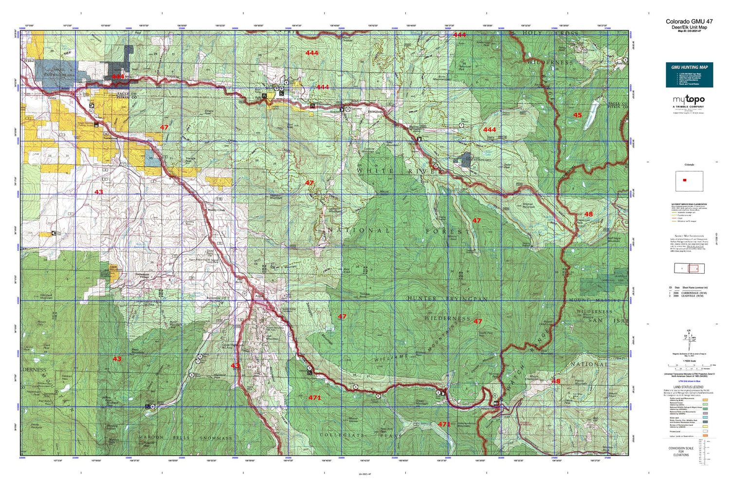 Colorado GMU 47 Map Image