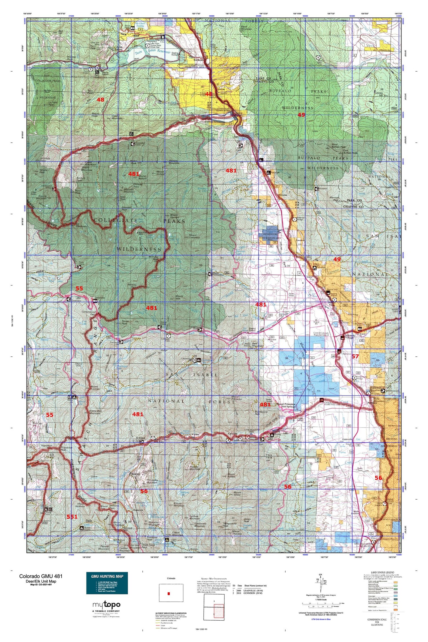 Colorado GMU 481 Map Image