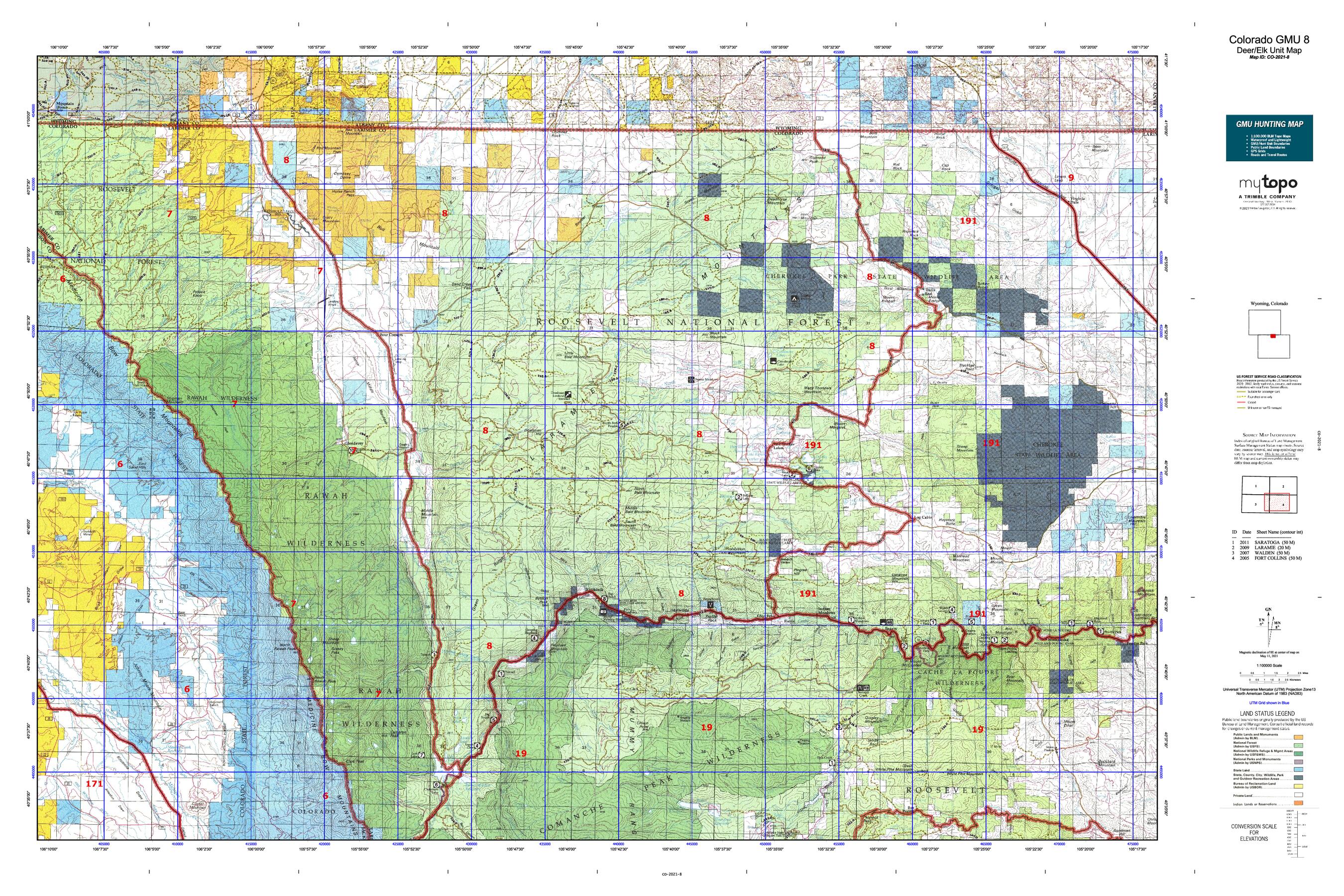 Colorado Elk Hunting Unit Map Colorado Map | Eastmans TagHub