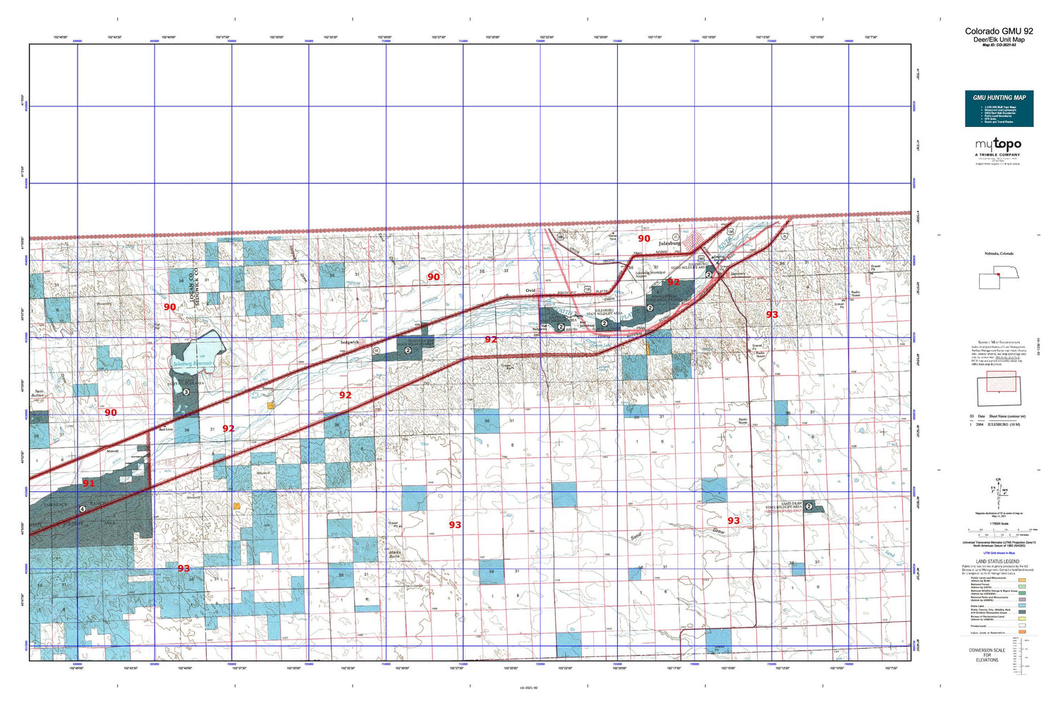Colorado GMU 92 Map Image