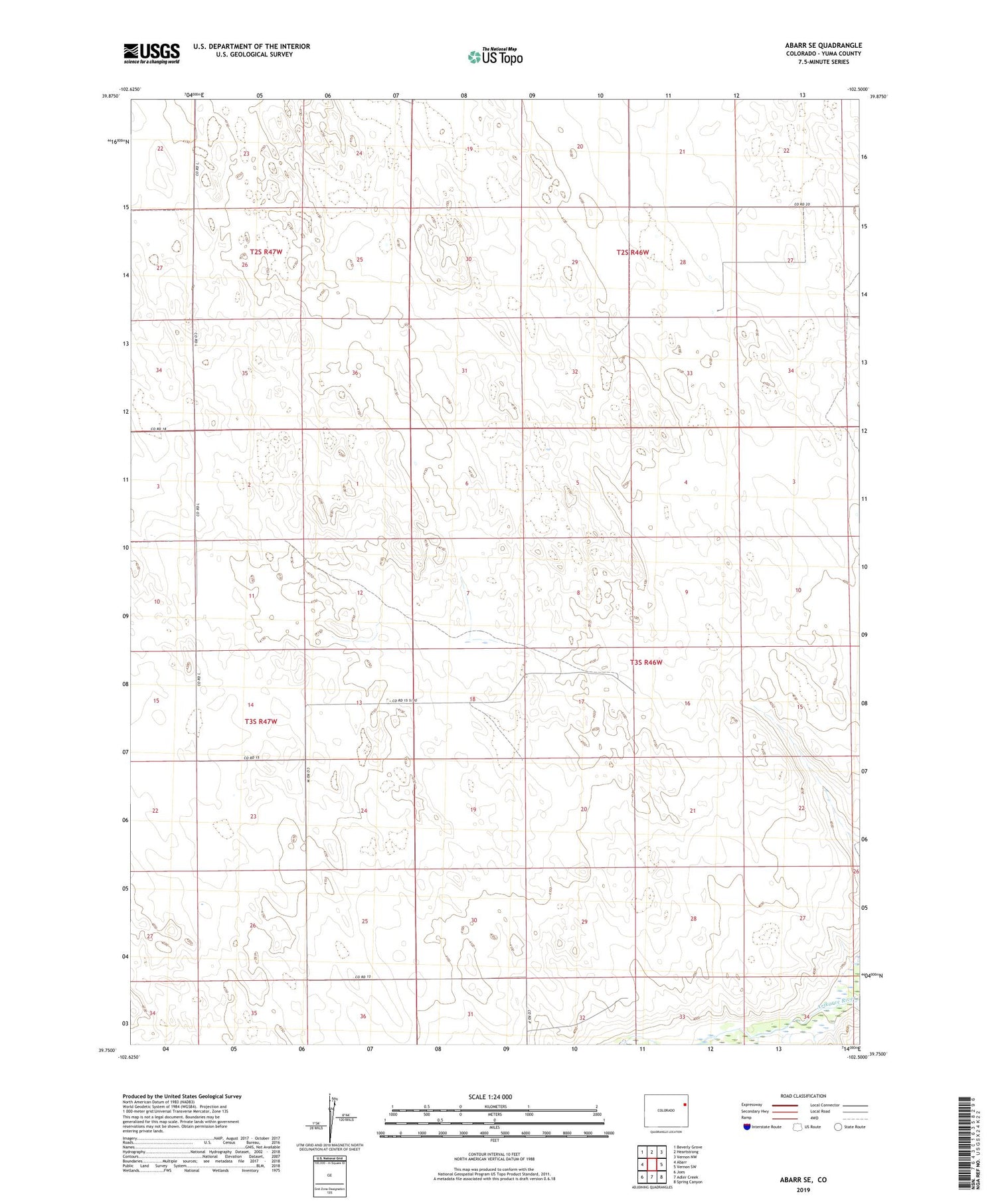 Abarr SE Colorado US Topo Map Image
