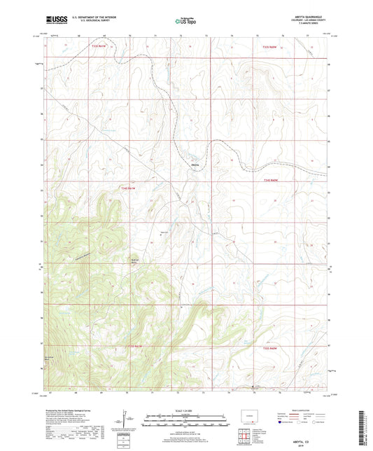 Abeyta Colorado US Topo Map Image
