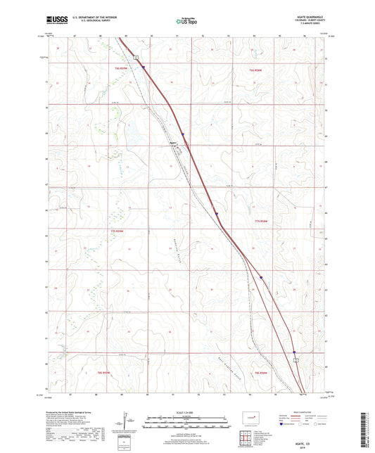 Agate Colorado US Topo Map Image