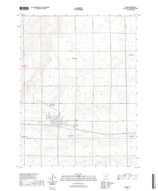 Akron Colorado US Topo Map Image
