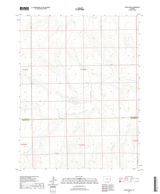 Alpine Ranch Colorado US Topo Map Image