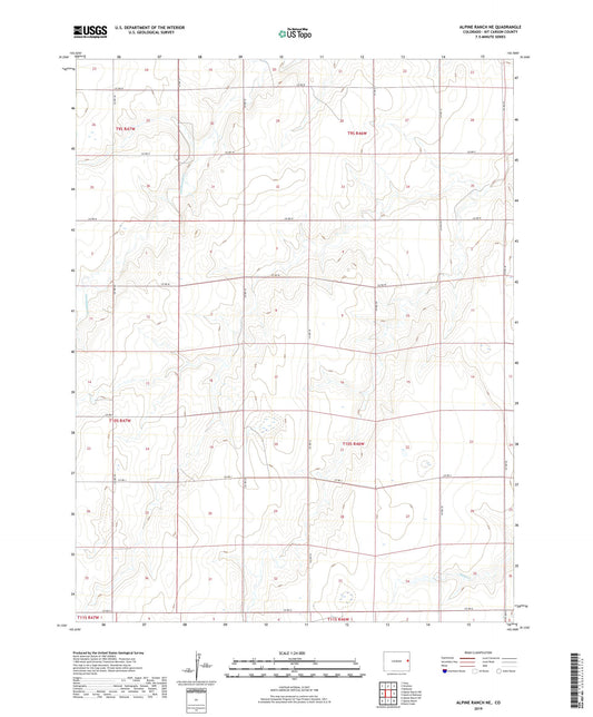 Alpine Ranch NE Colorado US Topo Map Image