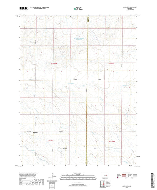 Alta Vista Colorado US Topo Map Image