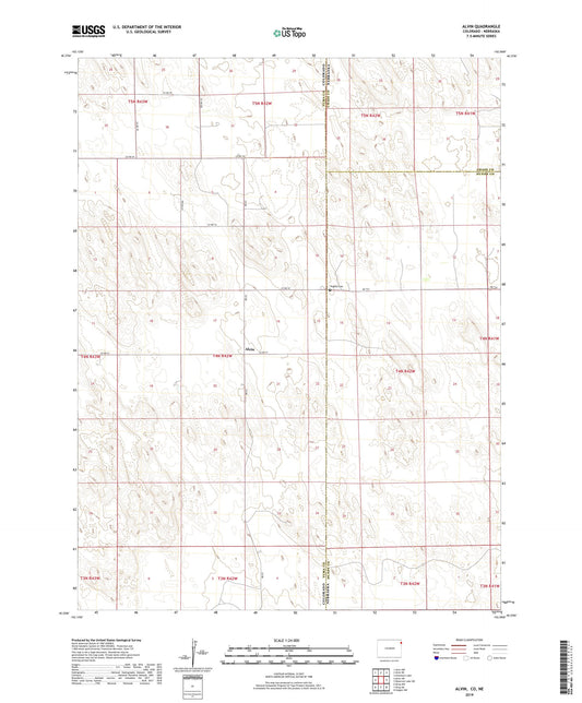 Alvin Colorado US Topo Map Image