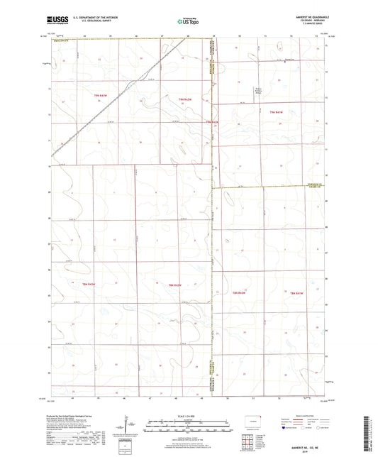 Amherst NE Colorado US Topo Map Image