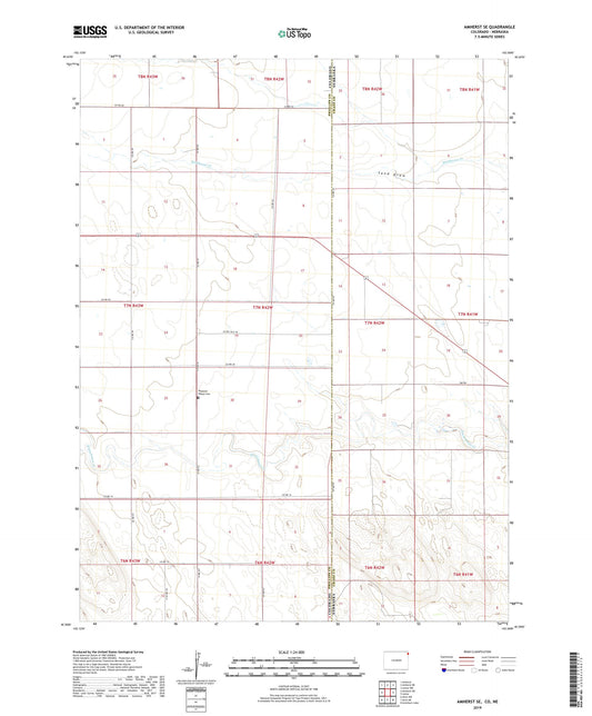 Amherst SE Colorado US Topo Map Image