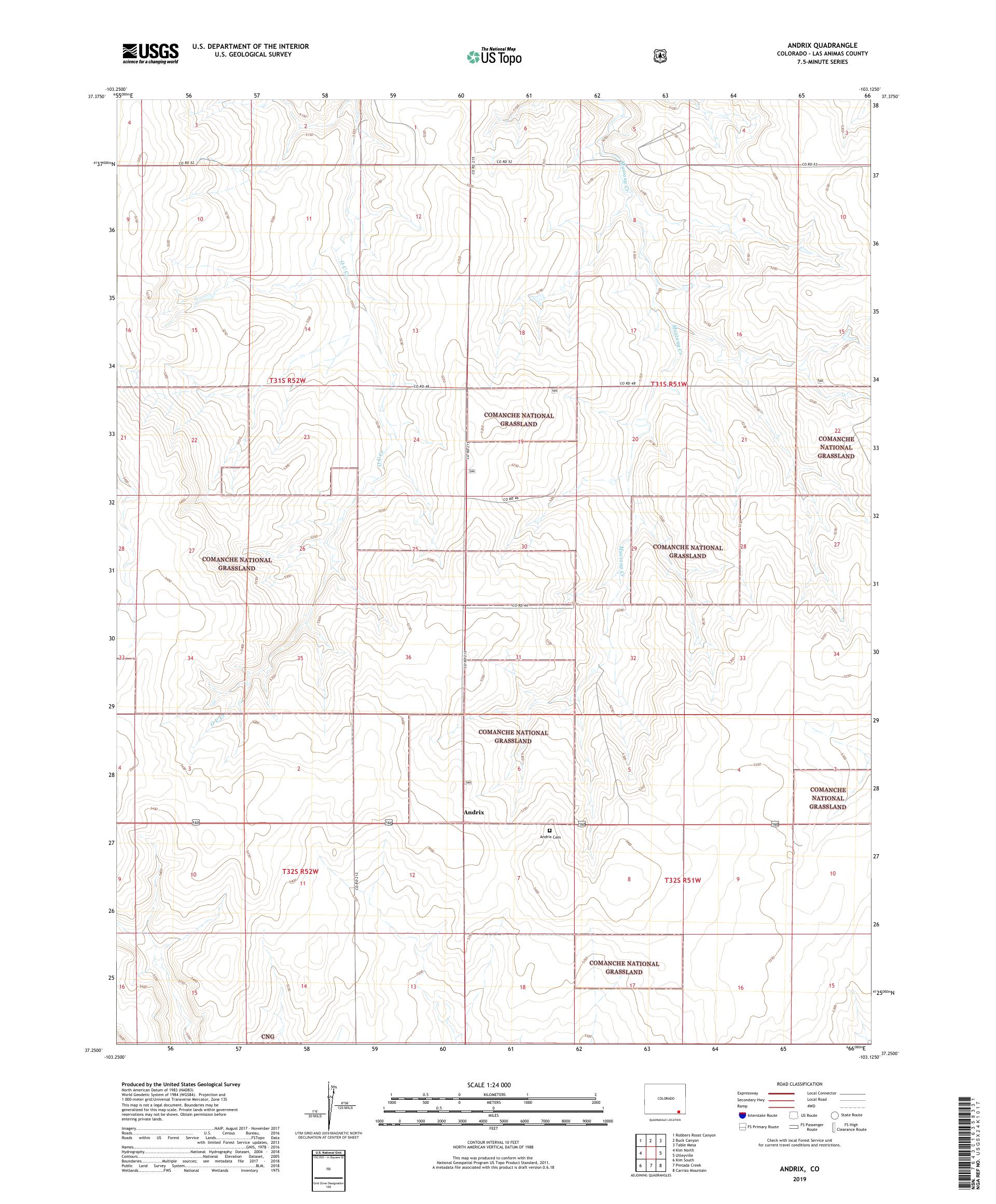 Andrix Colorado US Topo Map – MyTopo Map Store