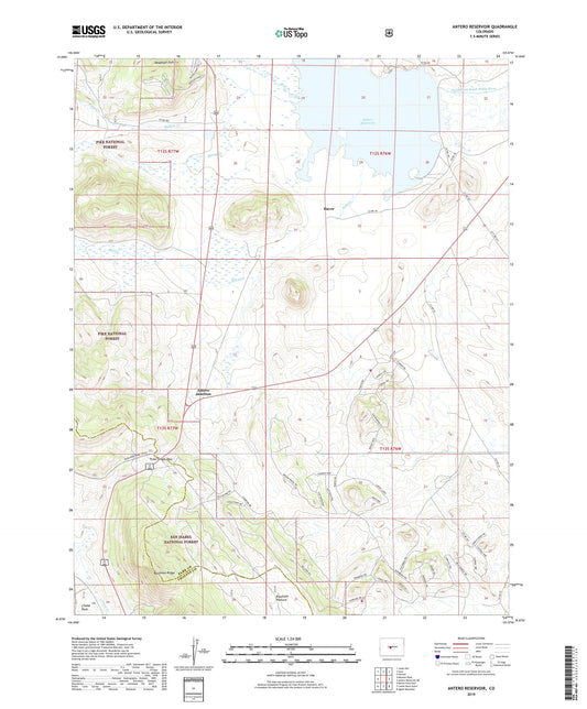 Antero Reservoir Colorado US Topo Map Image