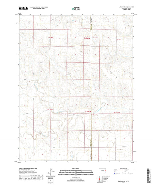 Arapahoe NE Colorado US Topo Map Image