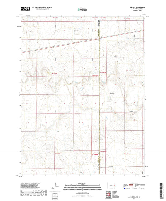 Arapahoe SE Colorado US Topo Map Image
