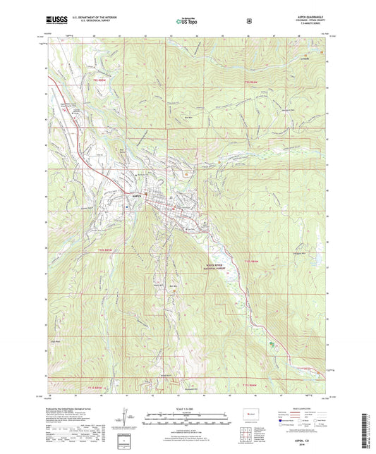 Aspen Colorado US Topo Map Image