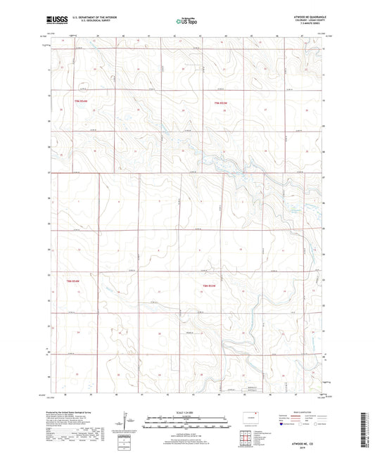 Atwood NE Colorado US Topo Map Image