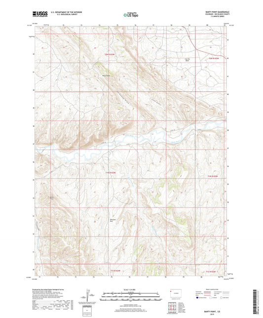 Banty Point Colorado US Topo Map Image