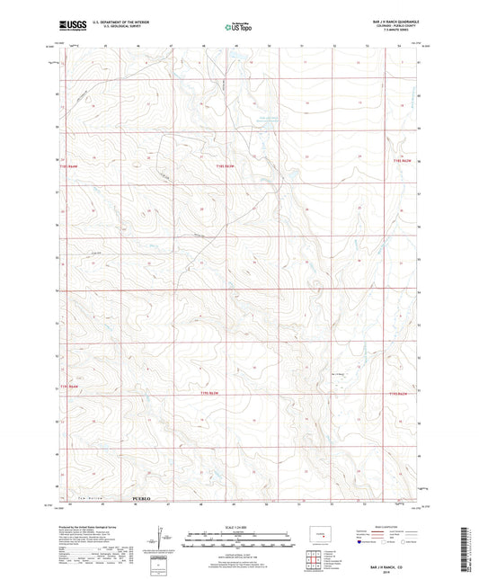 Bar J H Ranch Colorado US Topo Map Image