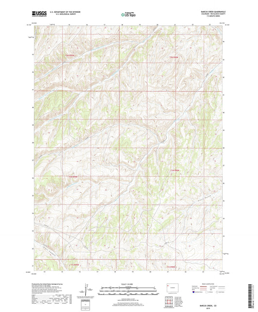 Barcus Creek Colorado US Topo Map Image